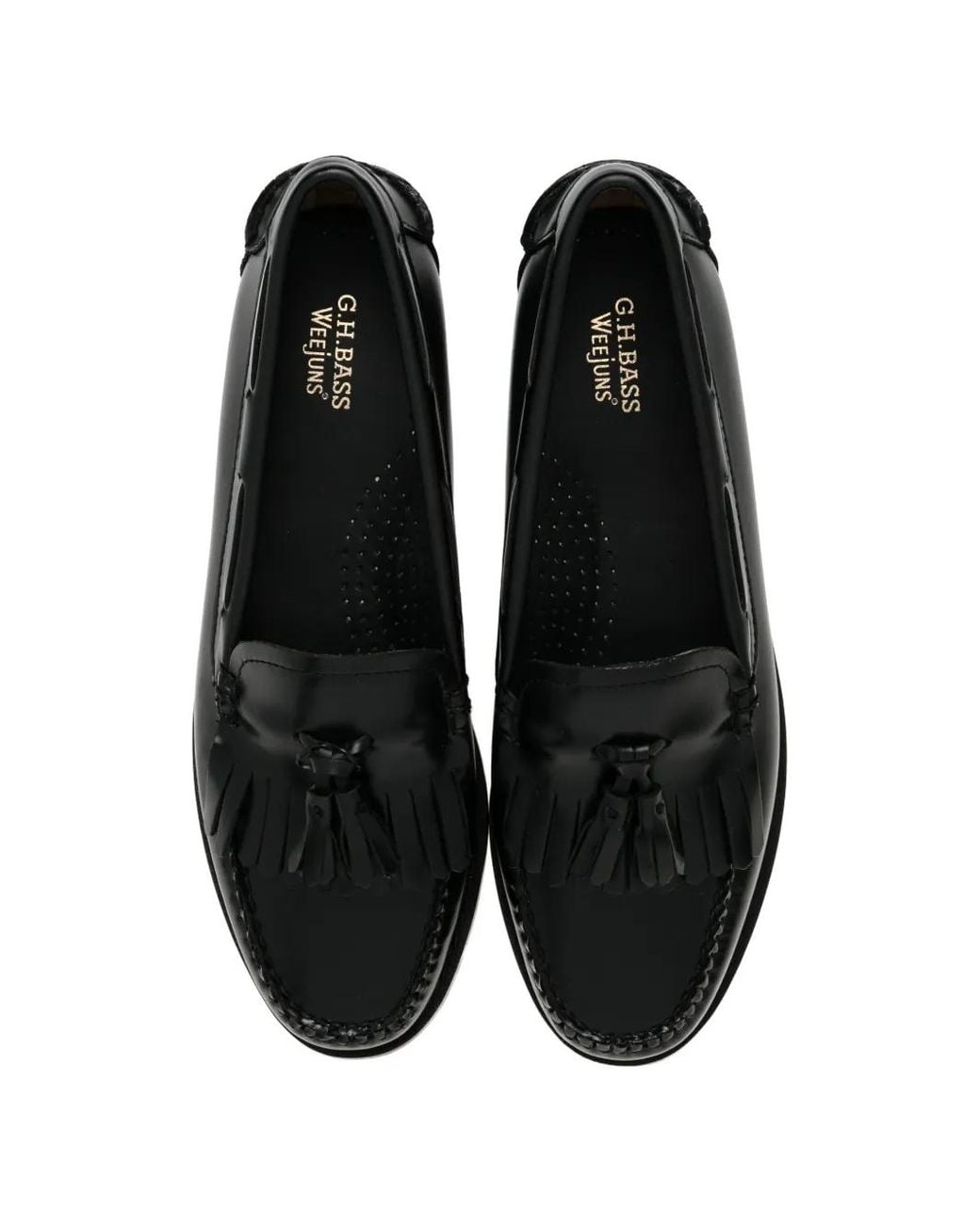G.H.BASS Black Mocassins Weejuns Layton Ii Kiltie for men