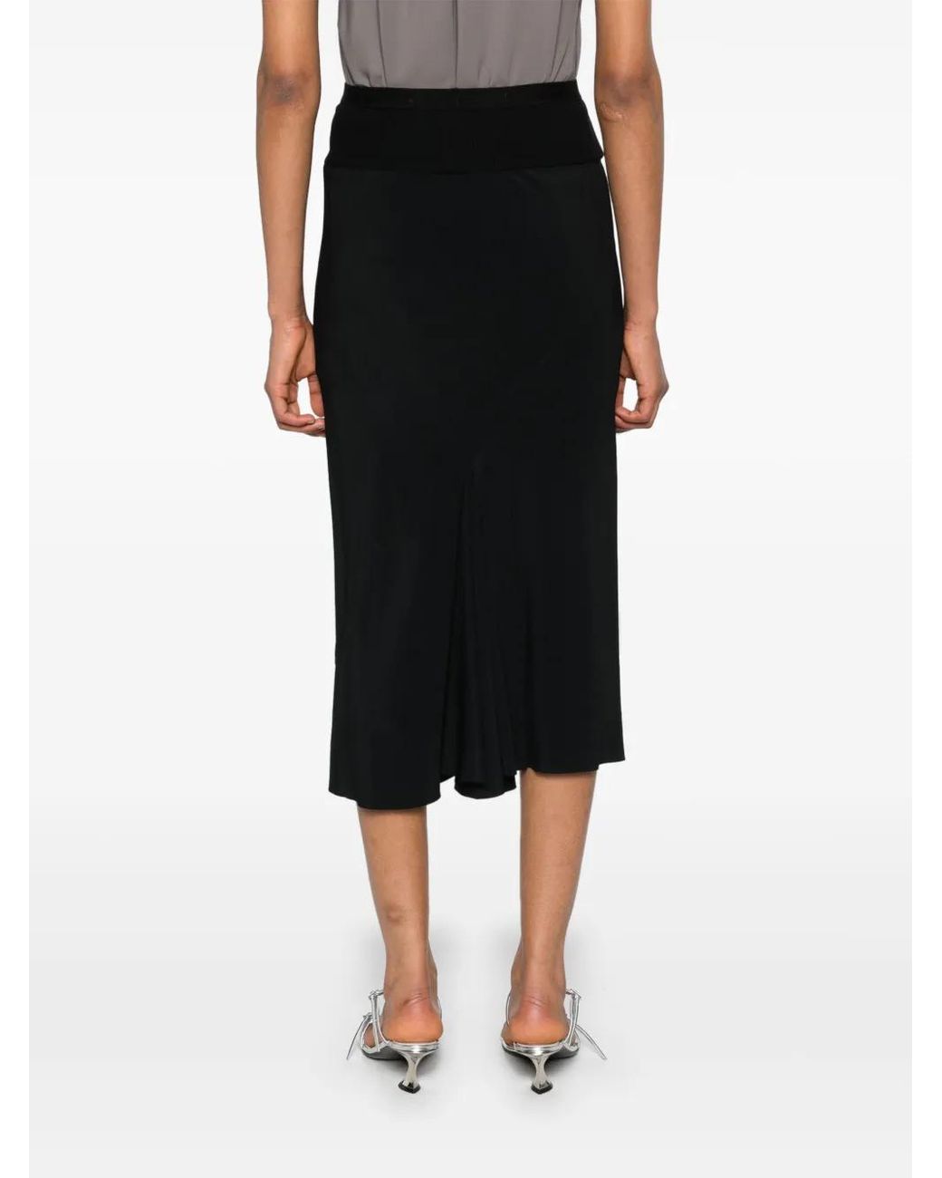 Rick Owens Black Lido Bias Skirt