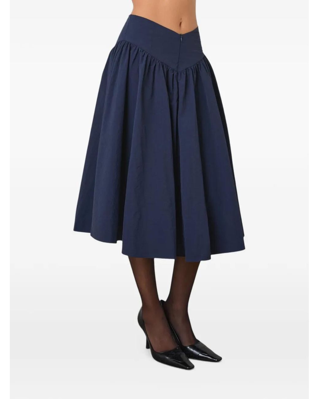 Peachy Den Blue Deba Midi Skirt