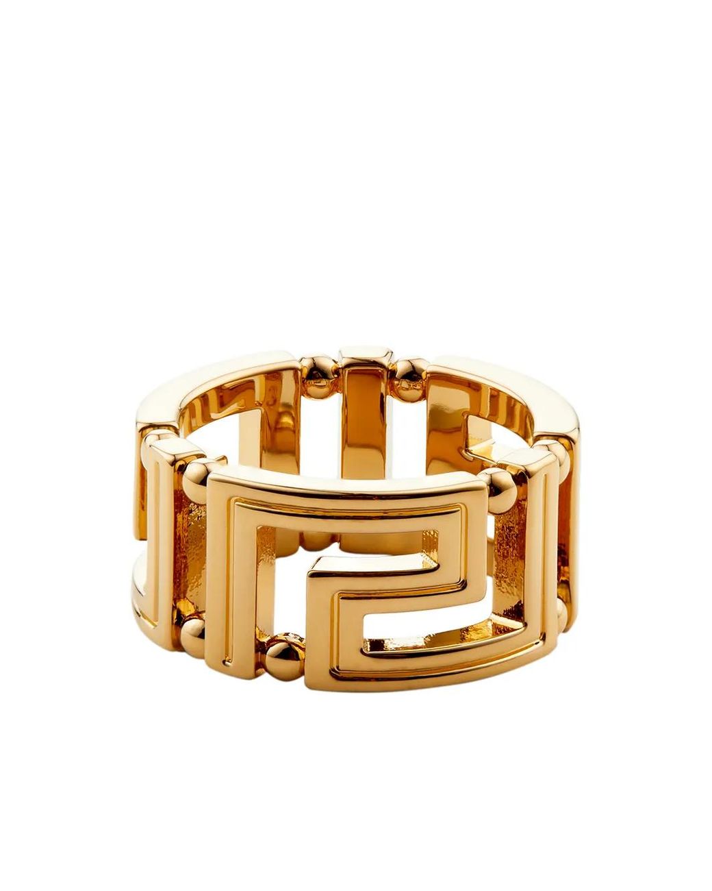 Versace Metallic Greca Ring Mit Cut-Outs