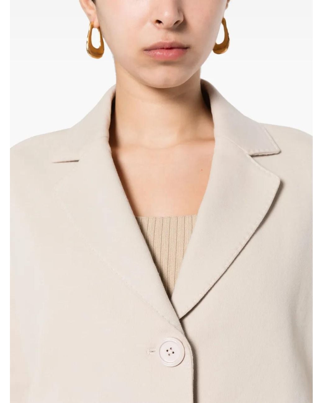 Circolo 1901 Natural Single-Breasted Blazer