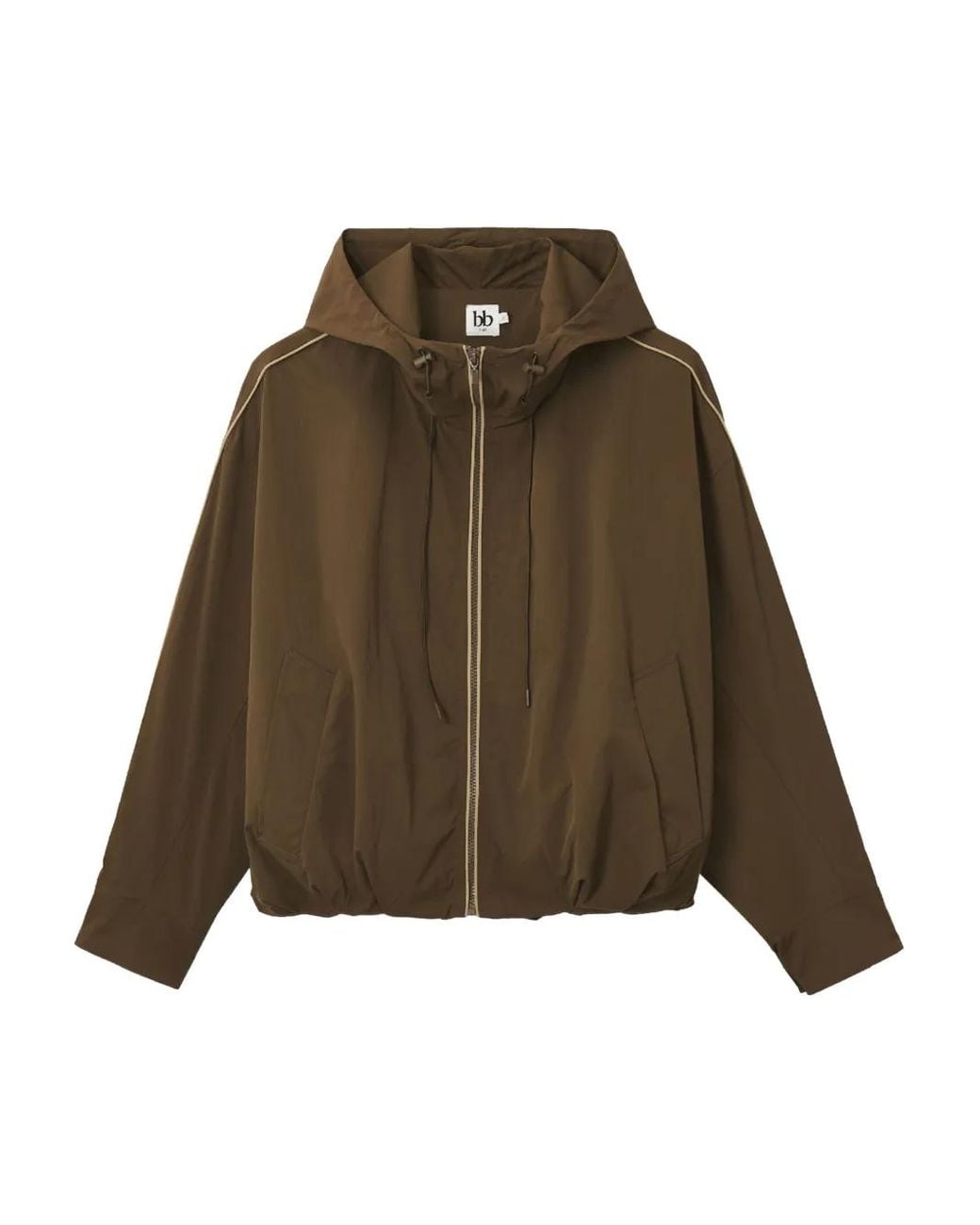 B+ AB Green Hooded Drawstring Jacket