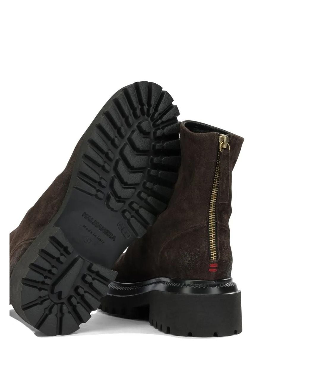 Halmanera Black Bottines En Daim À Semelle Épaisse