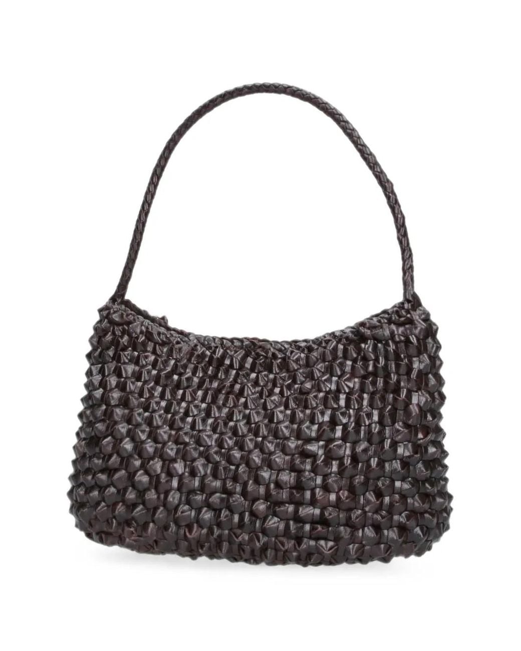 Dragon Diffusion Black Basil Cactus Buffalo Leather Shoulder Bag