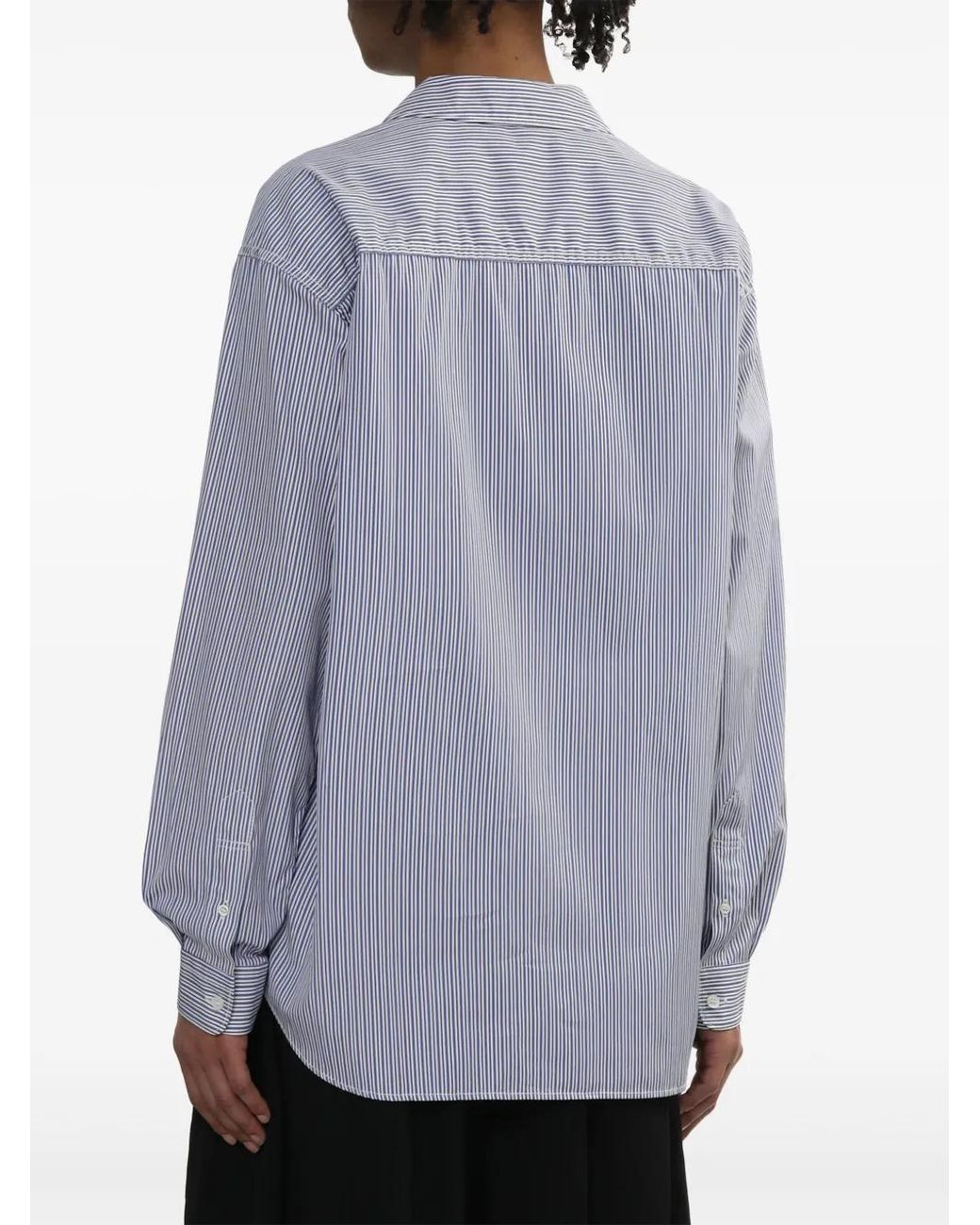 Comme des Garçons Blue Striped Button-Up Shirt for men