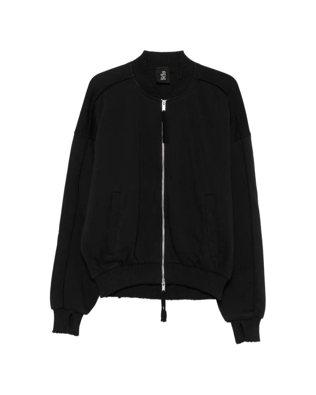 Thom Krom Black Zip-Up Panelled Jacket for men