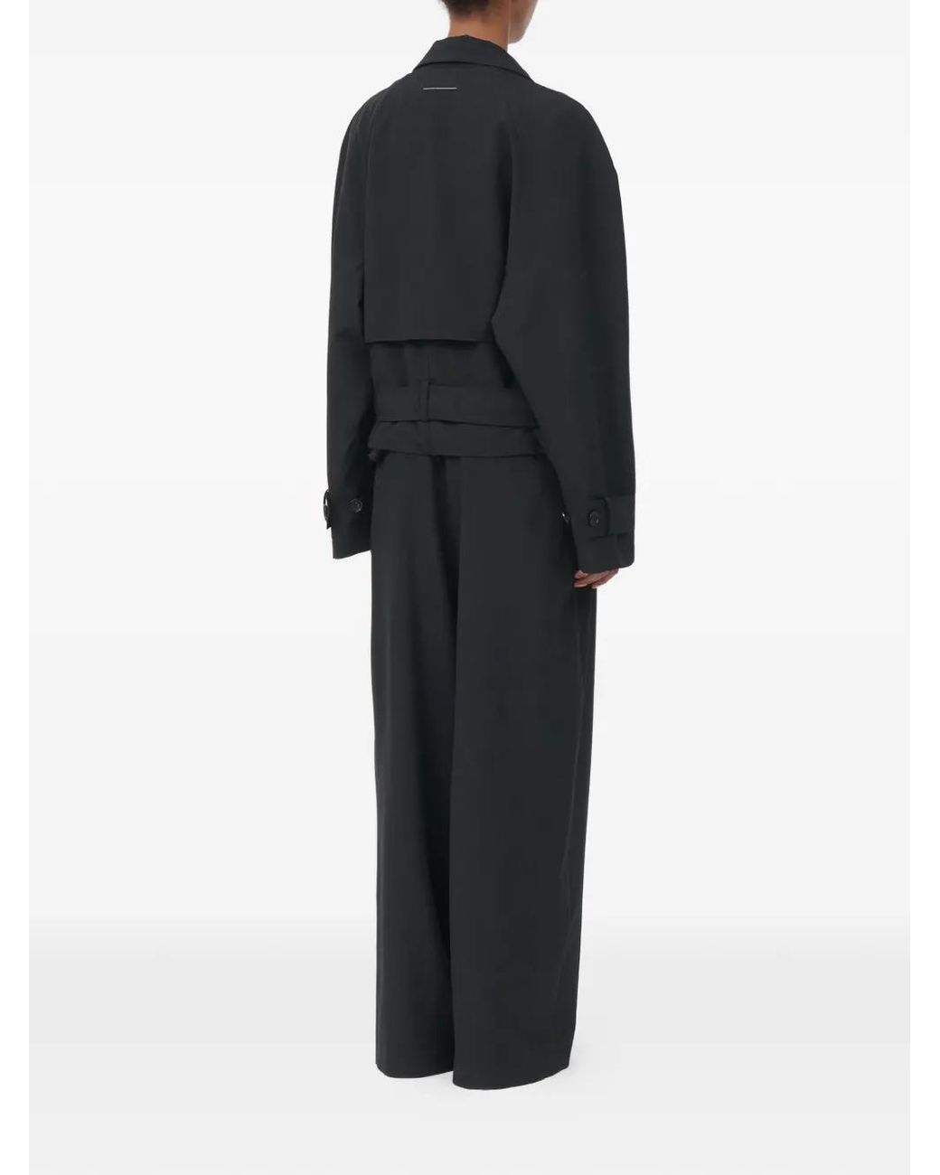 MM6 by Maison Margiela Black Belted Wool Blend Jacket