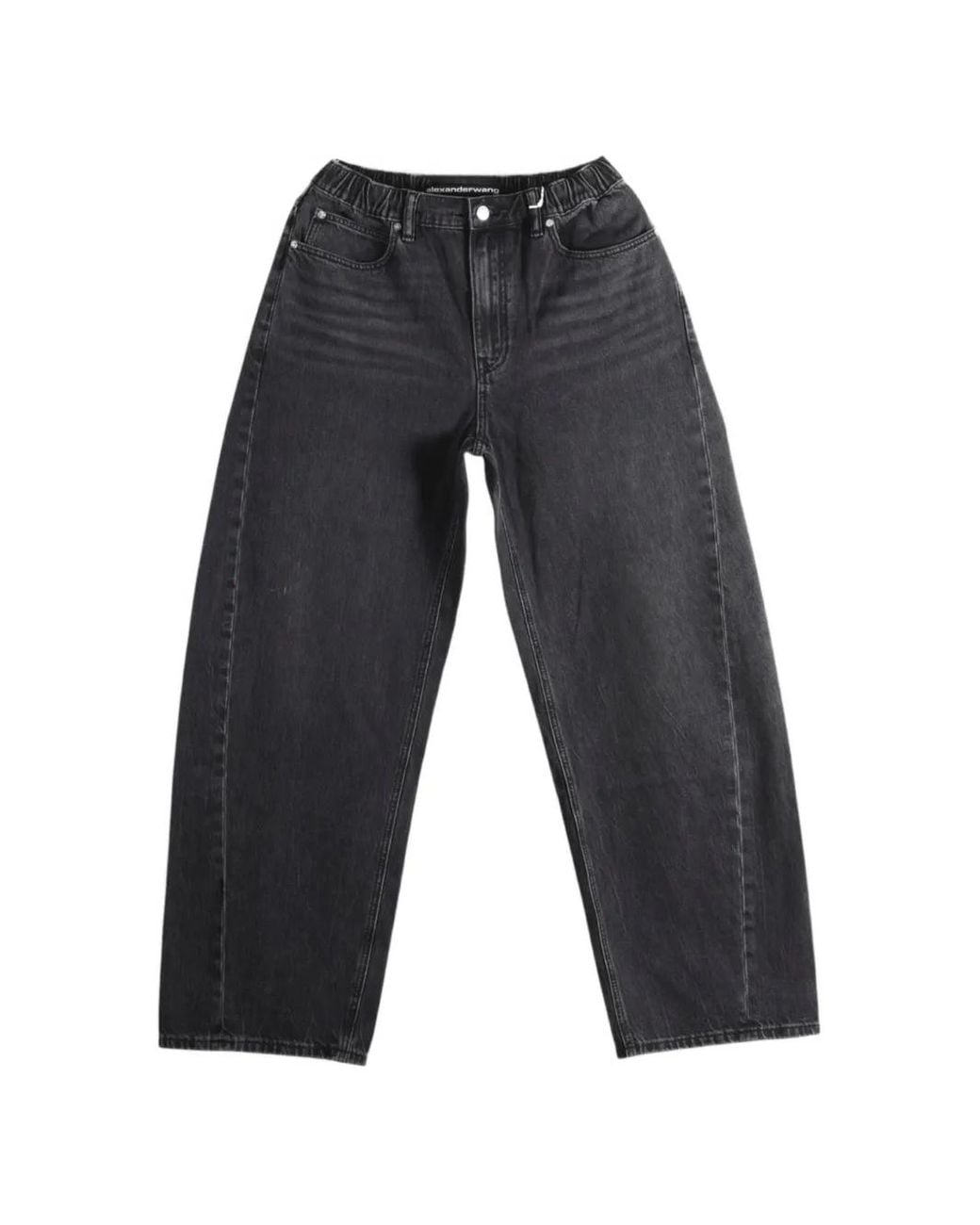 Alexander Wang Blue Elastic-Waistband Baloon Jeans