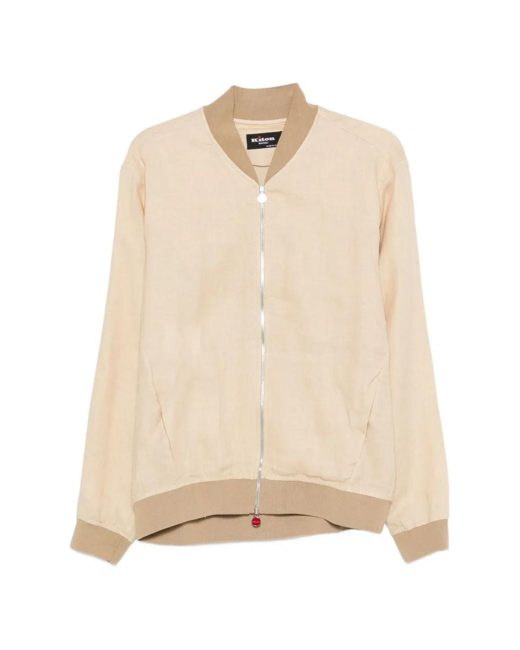 Kiton Natural Zipped Bomber Jacket for men