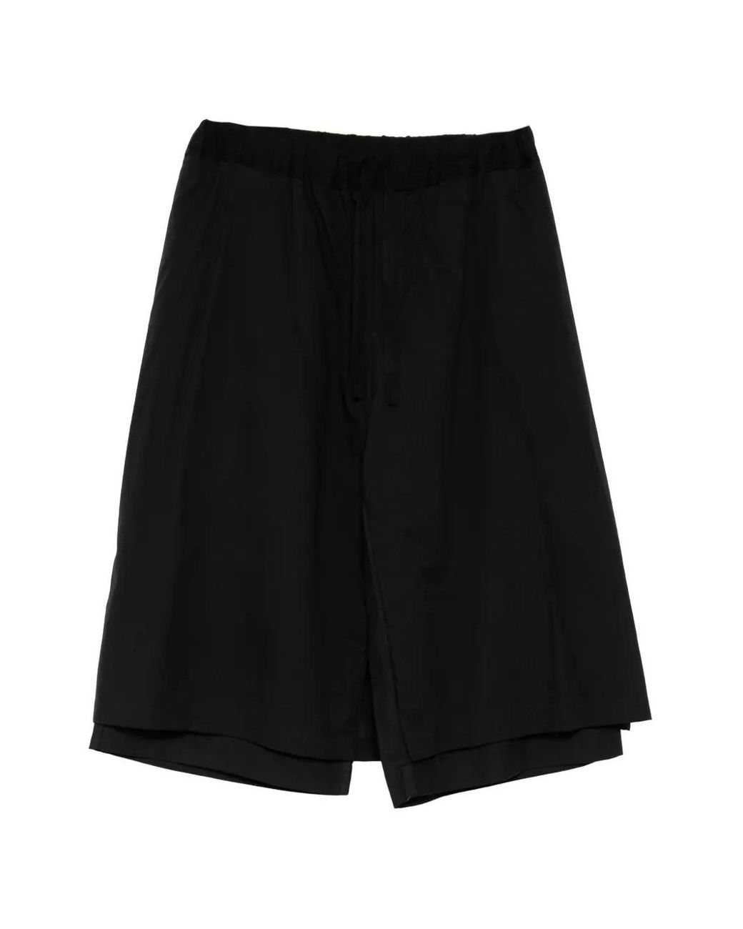 Giovanni Cavagna Black Drawstring Layered Trousers for men