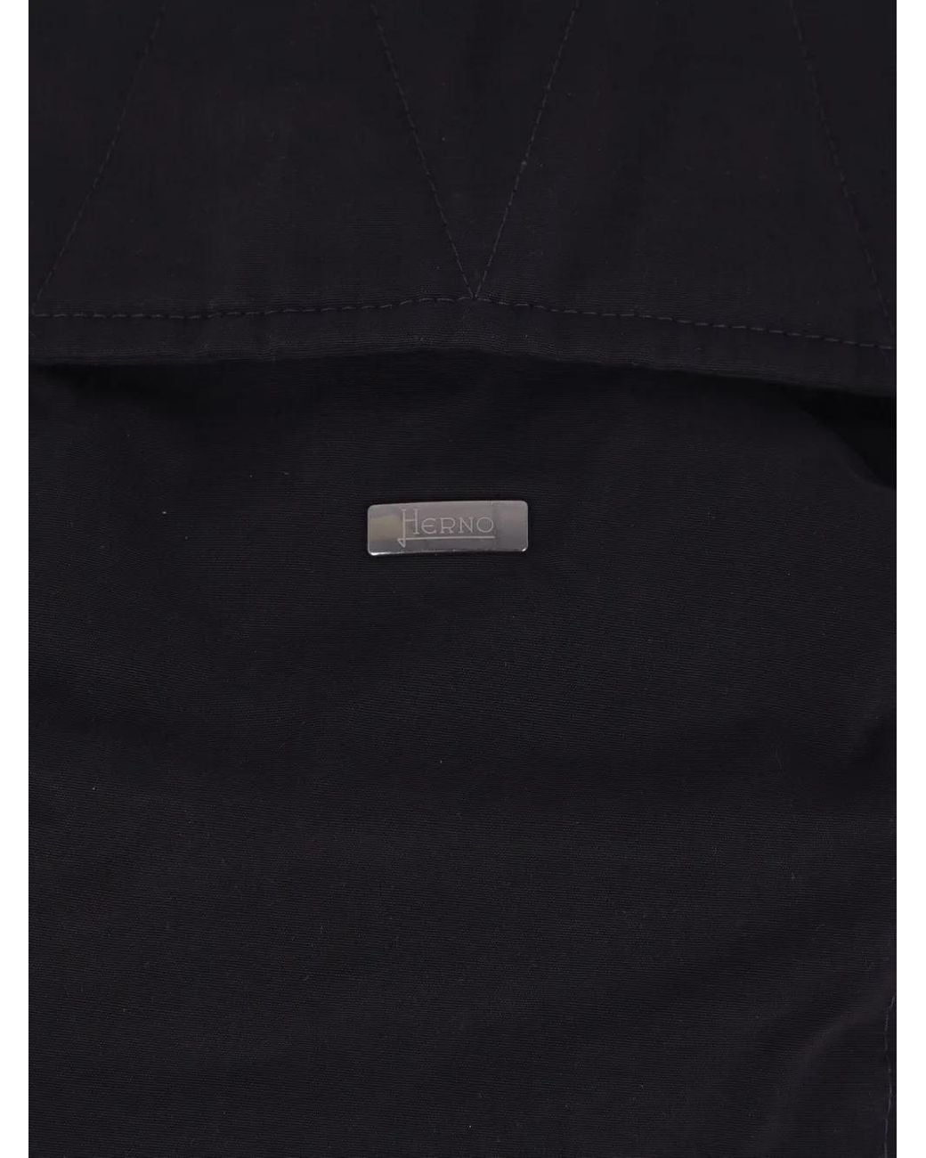 Herno Blue Hooded Down-Filled Coat for men