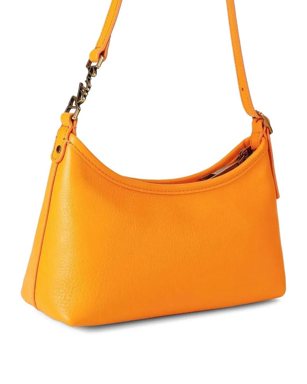 Kurt Geiger Orange Eagle-Head Logo-Plaque Shoulder Bag