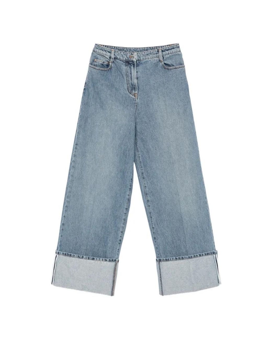 N°21 Blue Turn-Up Cuff Jeans