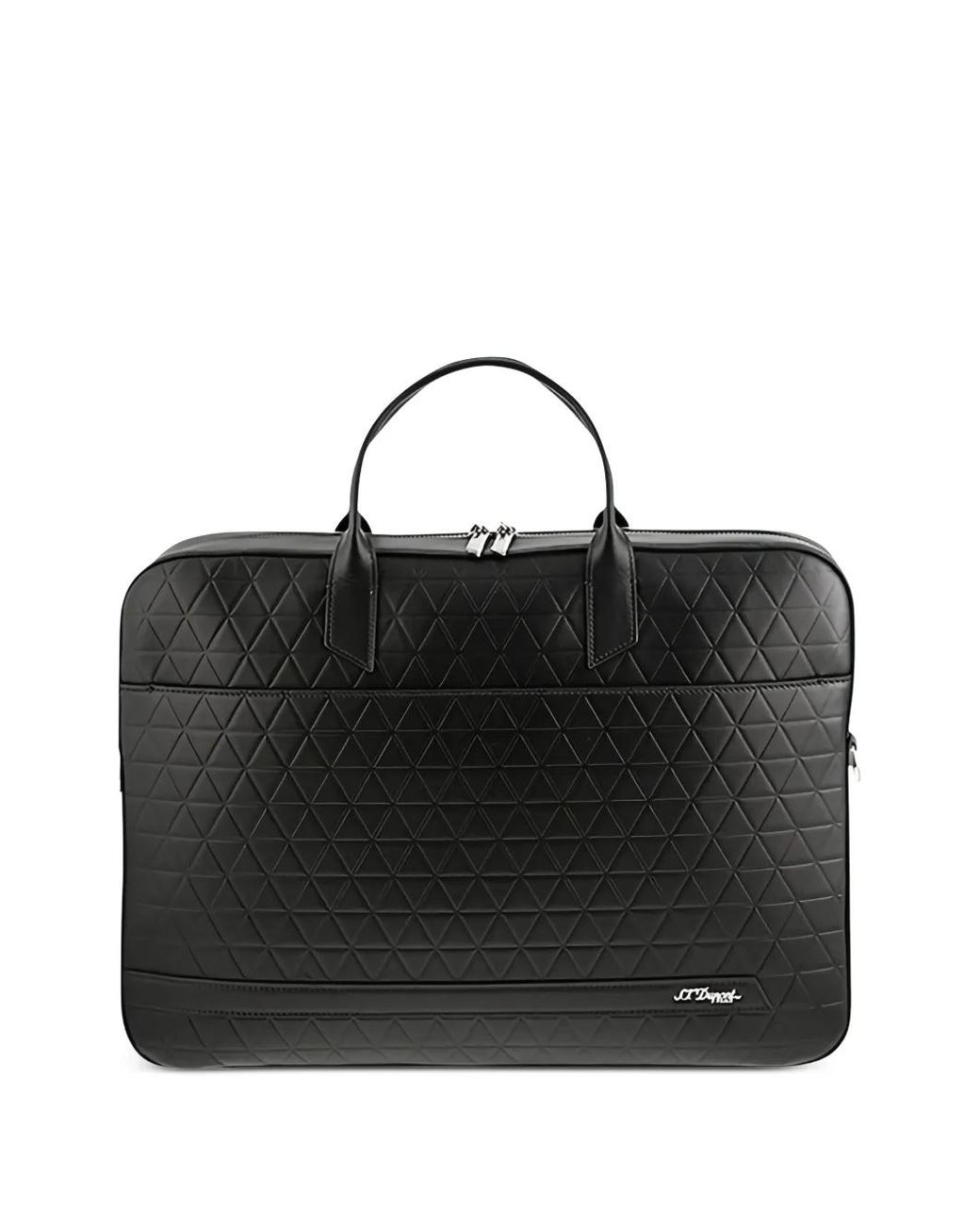 S T Dupont Black Firehead Leather Document Holder