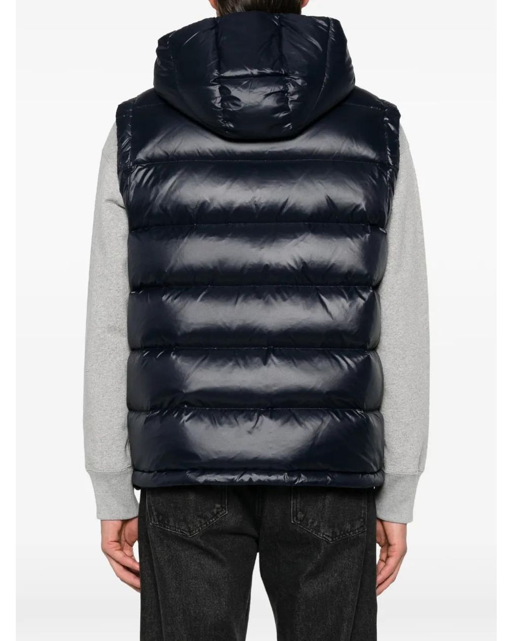 Peuterey Blue Quilted Hooded Gilet for men