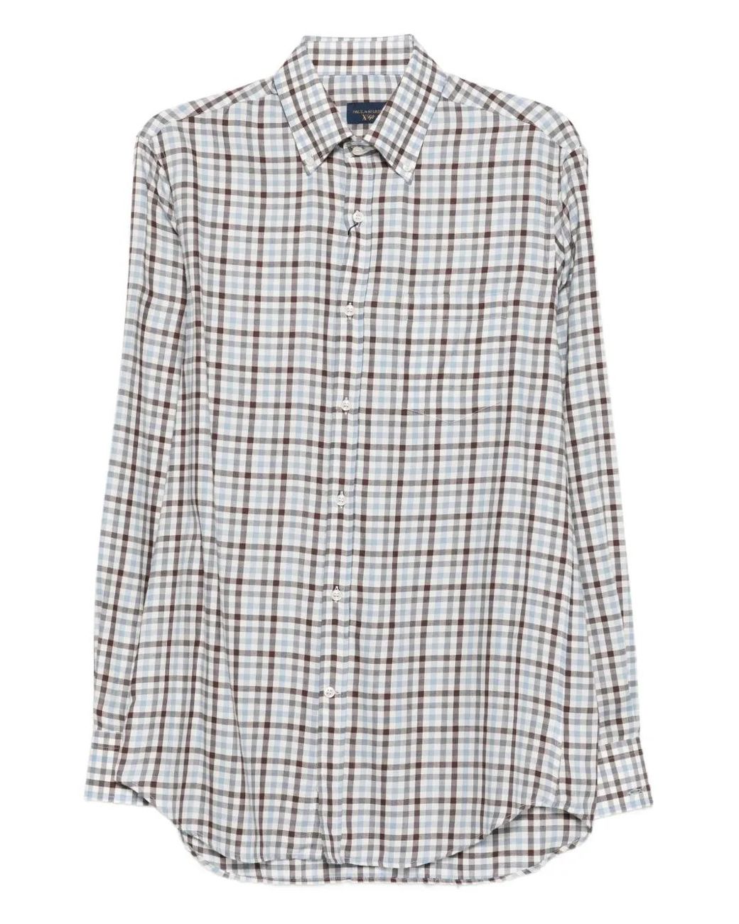 Paul & Shark White Checked Cotton Shirt for men