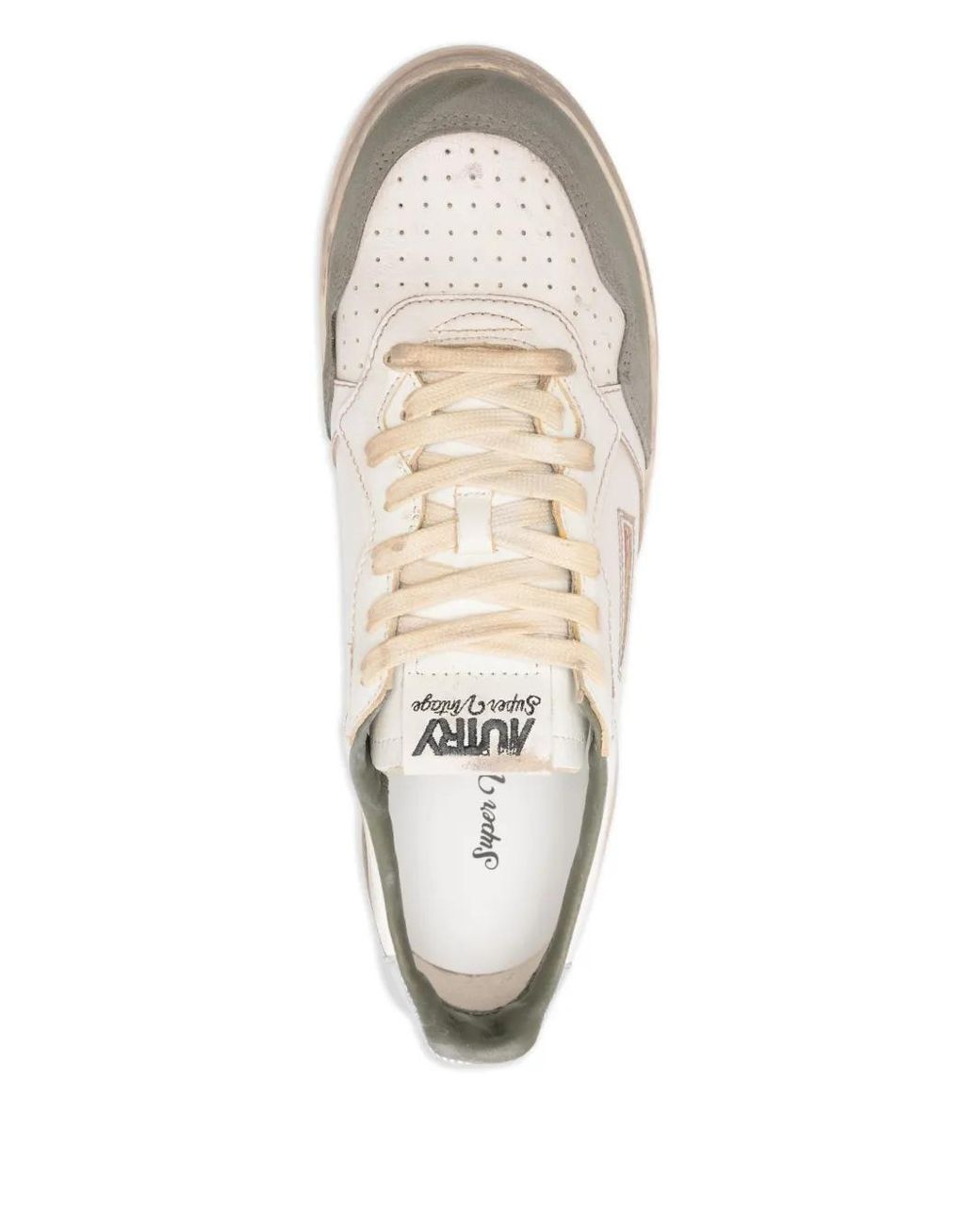 Autry White Leather Panelled Sneakers for men