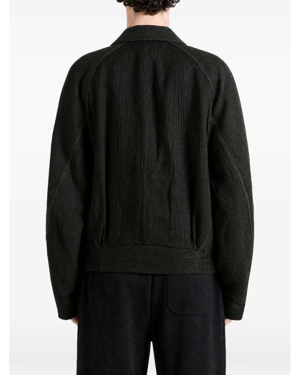 Ziggy Chen Black Double-Breasted Shawl-Collar Jacket for men