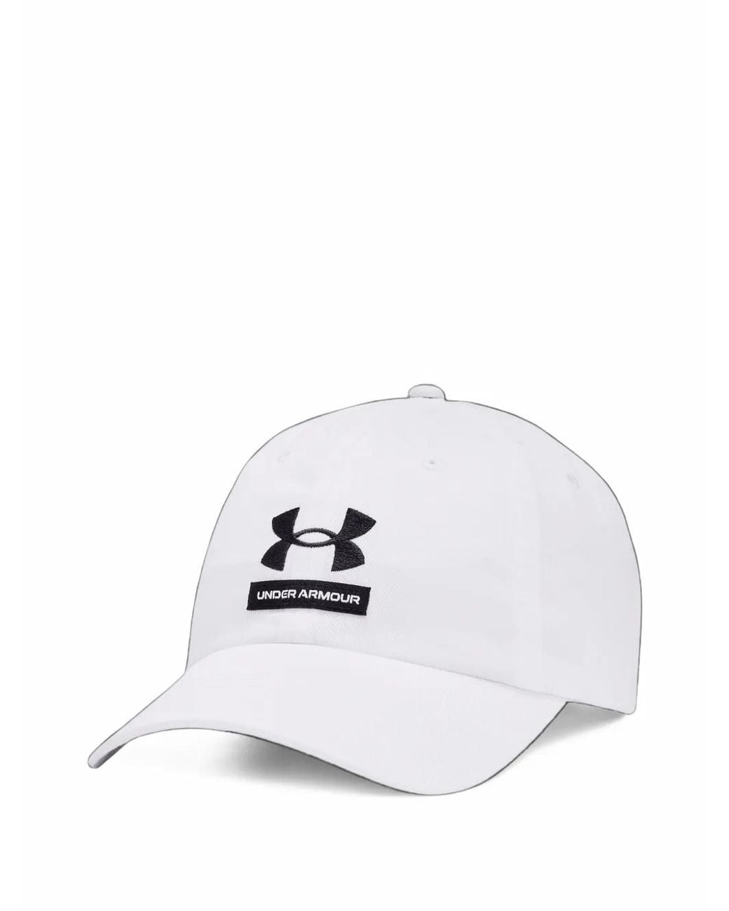 Under Armour White Essential Low Logo-Patch Cap for men
