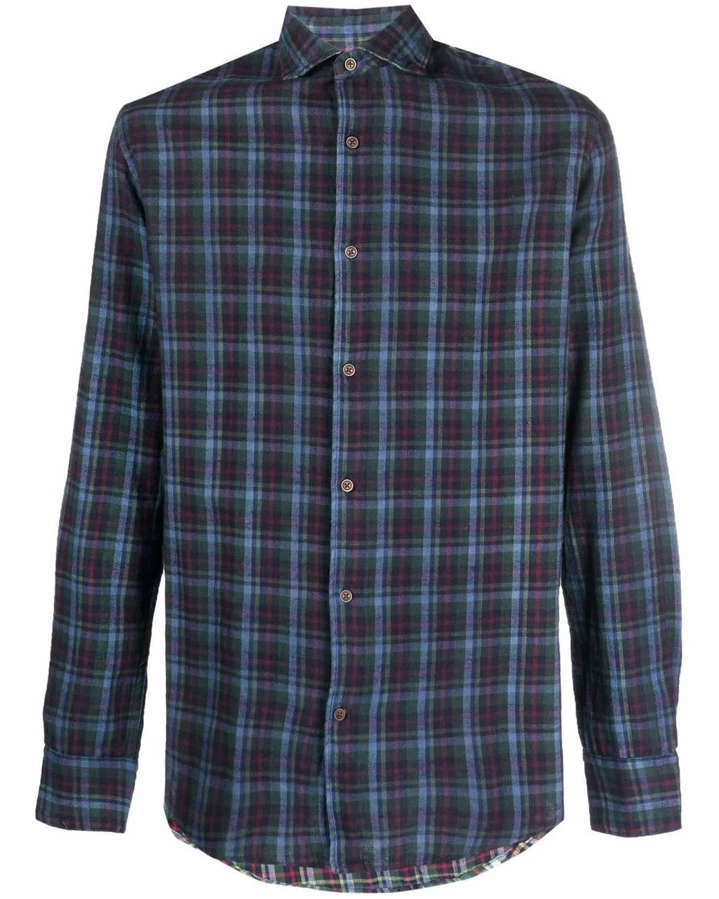 Camicia A Quadri di Deperlu in Blue da Uomo