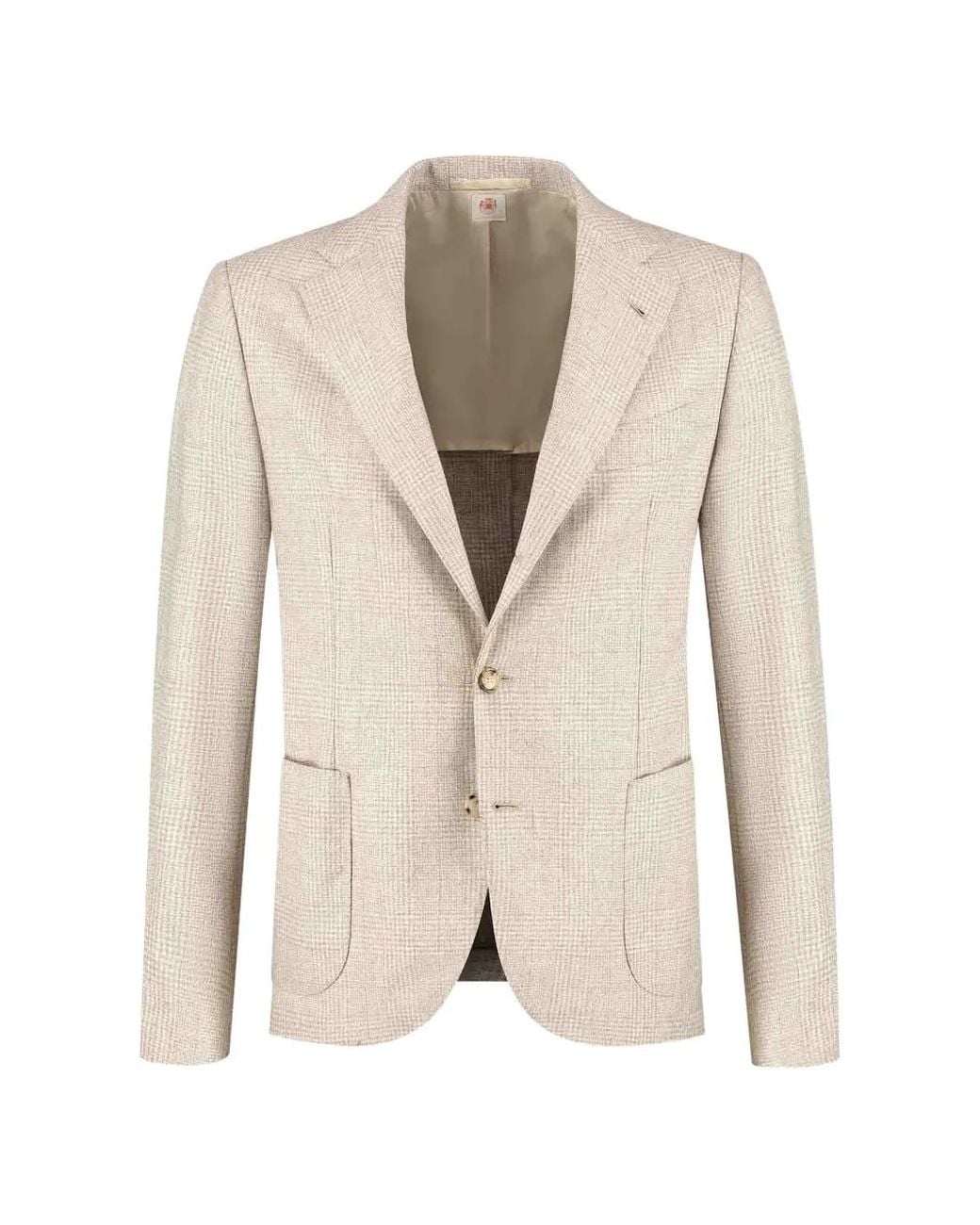 Luigi Borrelli Napoli Natural Check-Print Blazer for men