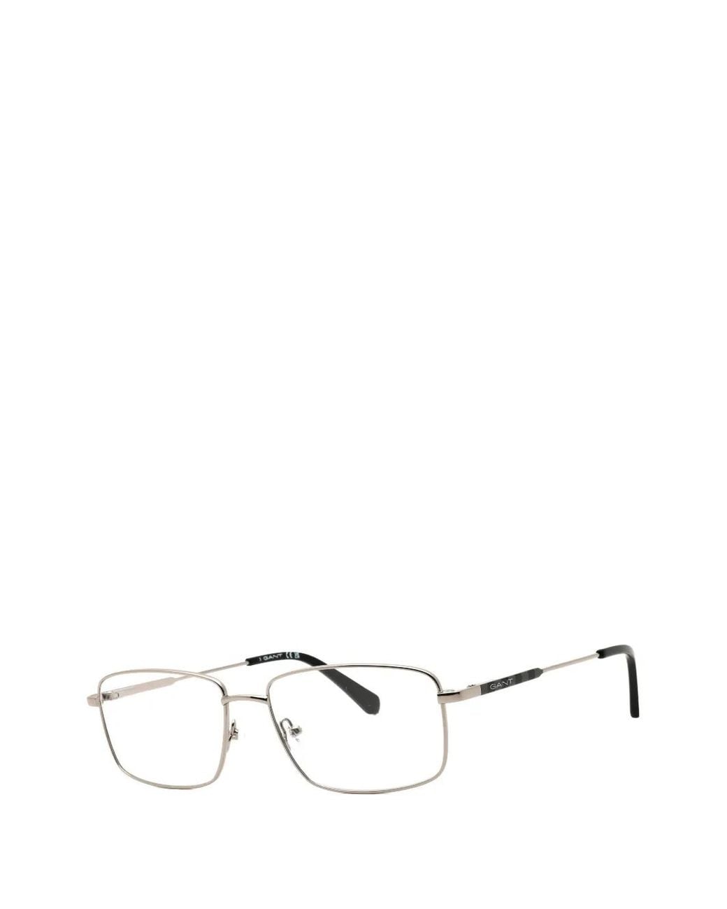 Gant White Rectangle-Frame Glasses for men