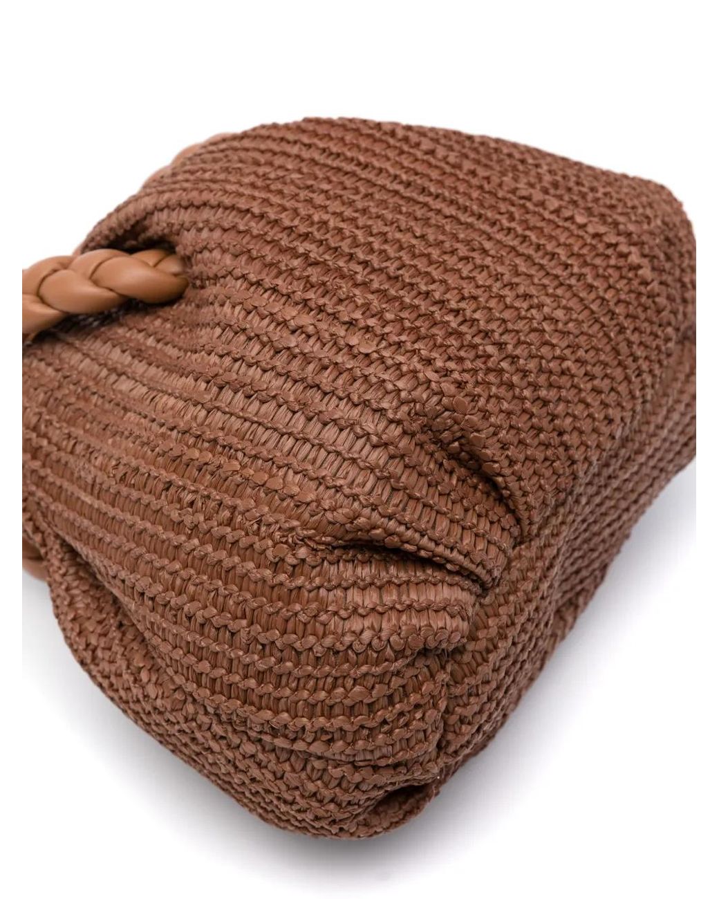 Hereu Brown Bombon Woven-Raffia Tote Bag