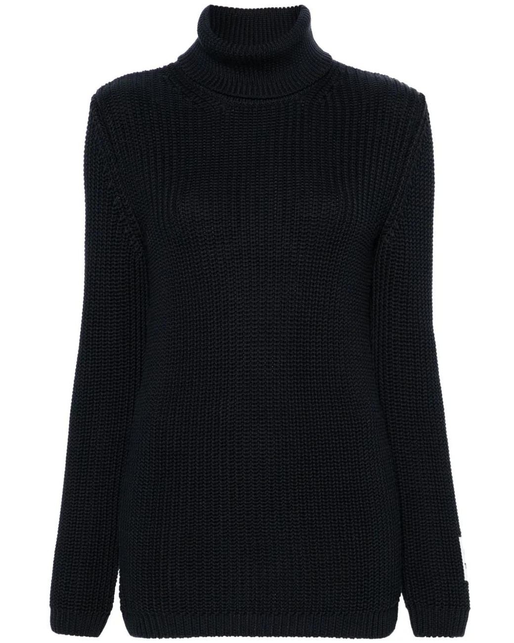 Moschino Black Classic Turtleneck Cotton Jumper