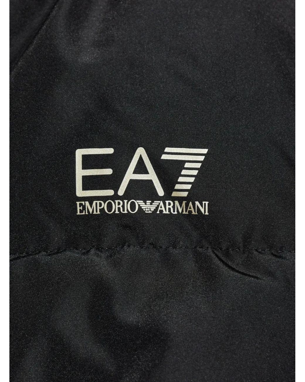 EA7 Black Doudoune À Logo Imprimé