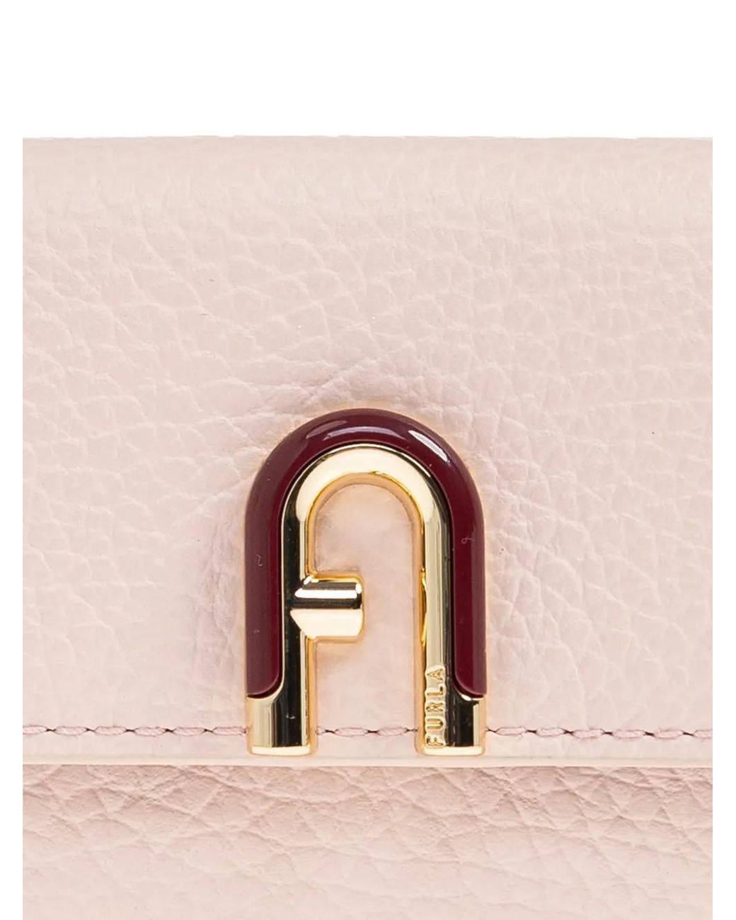 Furla Pink Flap Logo Wallet