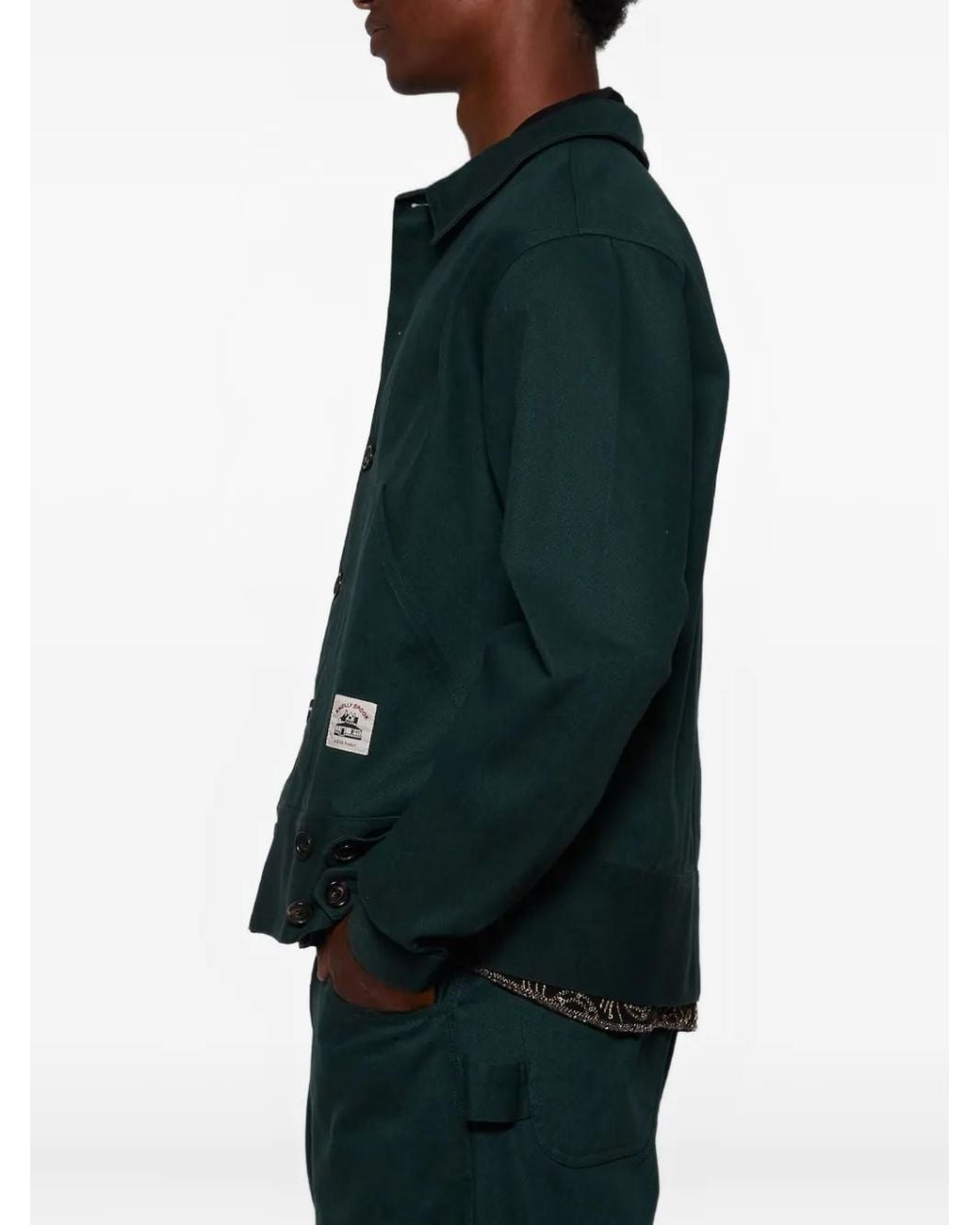 Chaqueta Con Botones Laterales Bode de hombre de color Green