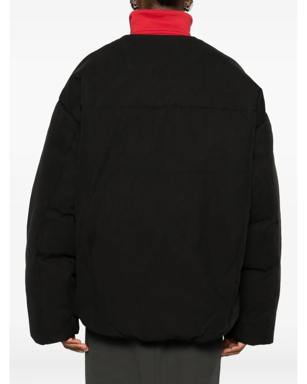 Entire studios Black Pod Quilted Zip-Front Bomber Jacket