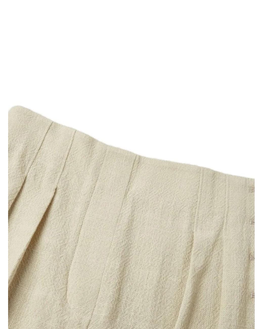 Shanghai Tang White Buttons Trousers