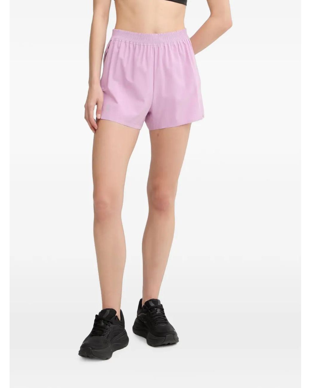 On Shoes Pink Short Imprimé À Taille Élastiquée