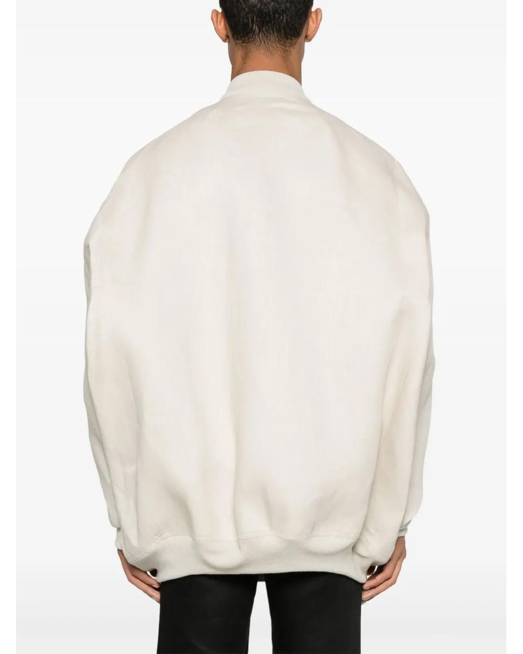 Rick Owens White Jumbo Flight Jacket for men
