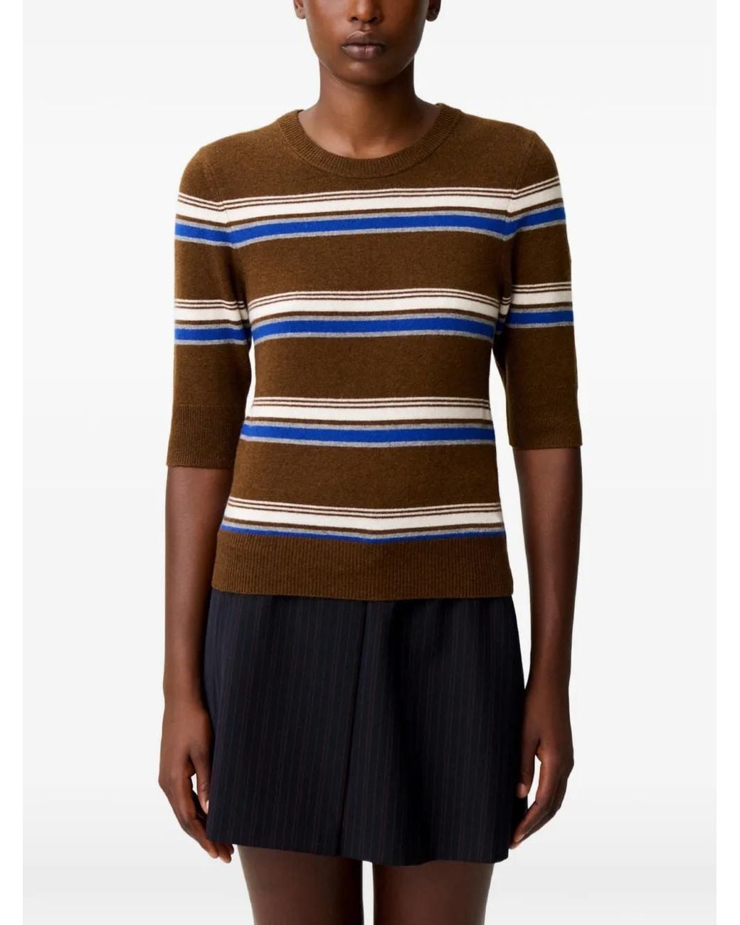 Claudie Pierlot Multicolor Pull Rayé À Col Rond