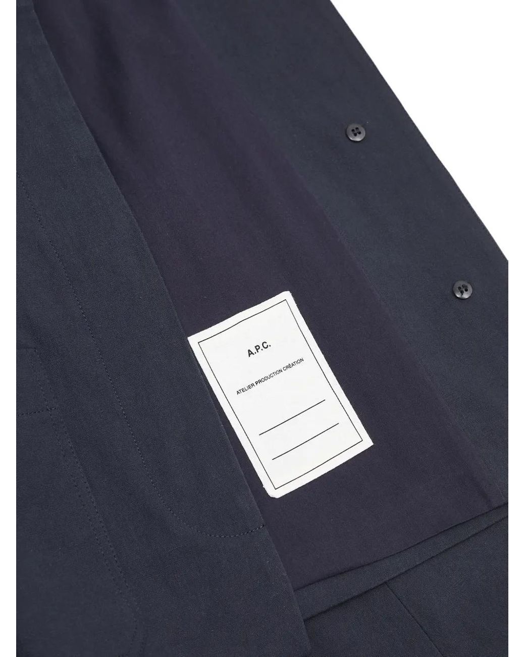 A.P.C. Blue Patch-Pocket Cropped Jacket
