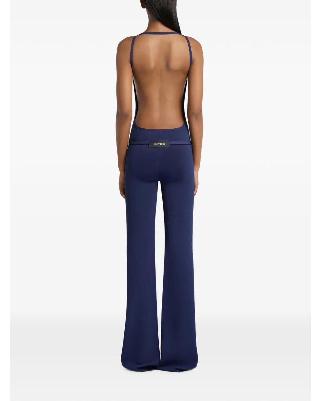 Courreges Blue Backless Jumpsuit