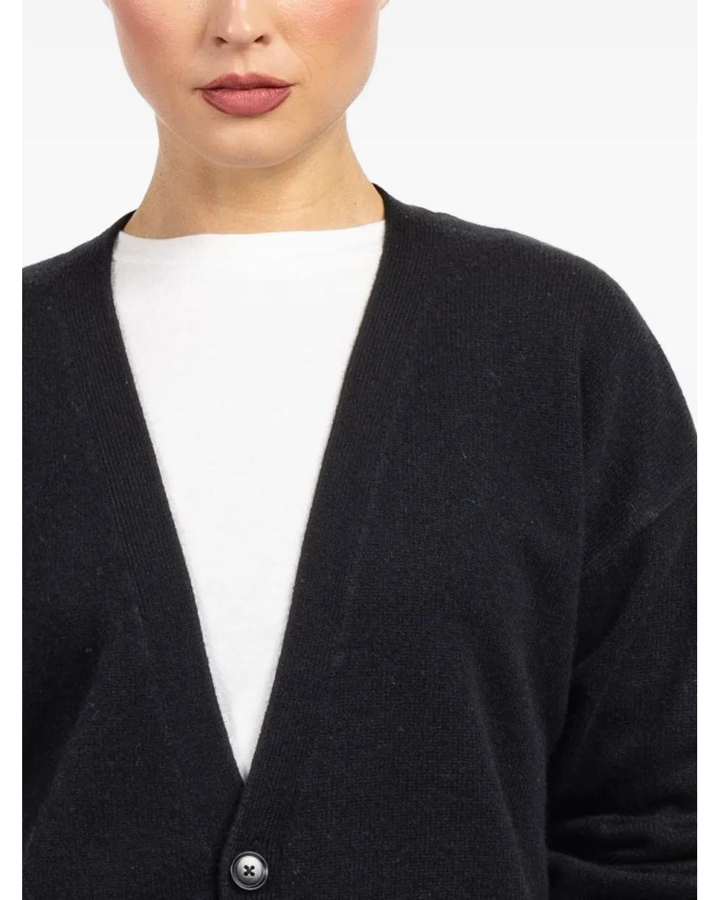 Extreme Cashmere Black Jonah Button Cardigan