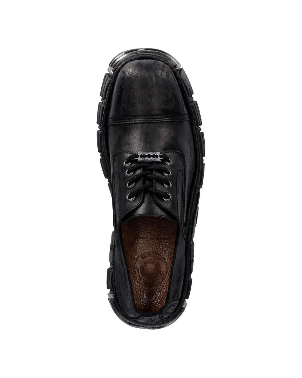 Botas Con Plataforma Y Cordones New Rock de hombre de color Black