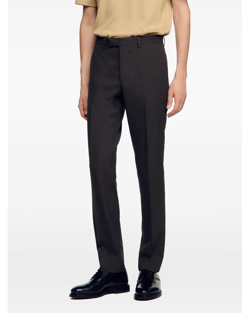 Sandro Gray Wool Suit Trousers for men