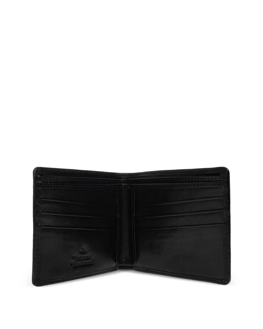 Vivienne Westwood Blue Orb-Plaque Striped Wallet for men