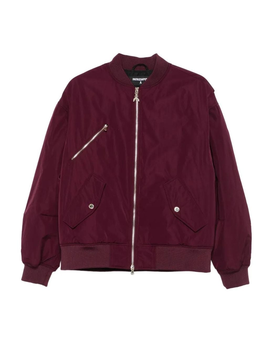 Patrizia Pepe Purple Zip-Up Bomber Jacket