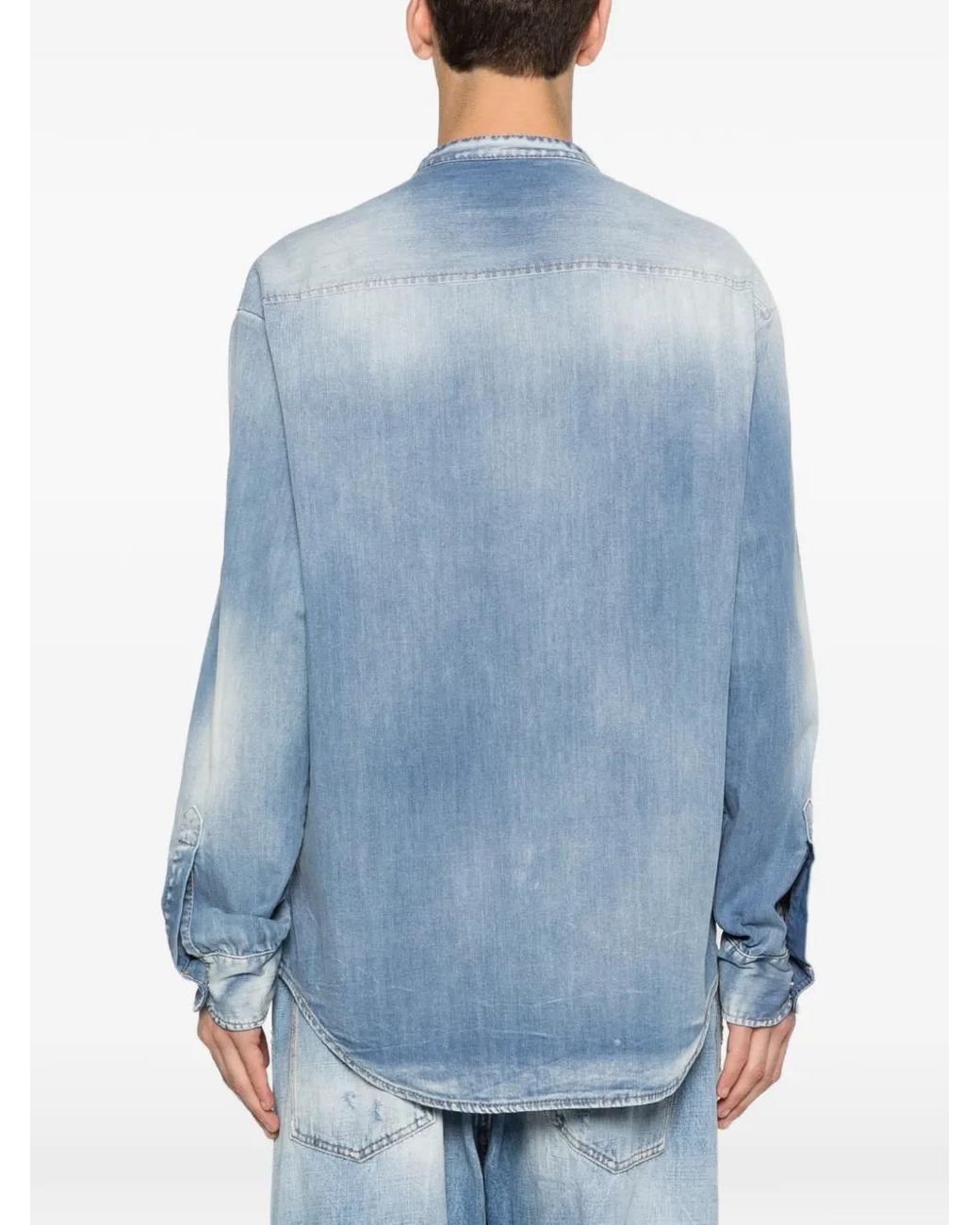 DSquared² Blue Long-Sleeves Denim Shirt for men