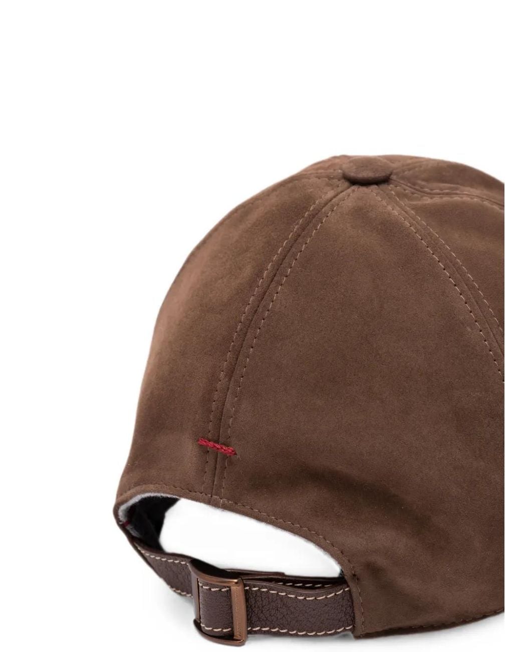 Brunello Cucinelli Brown Logo-Embroidered Baseball Cap for men