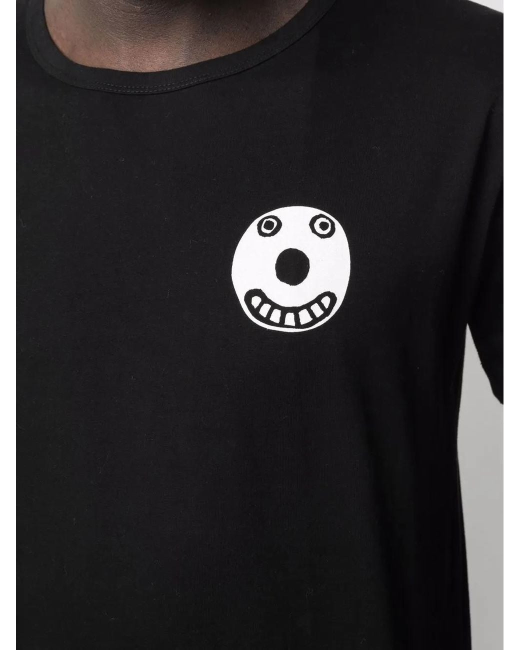 10 Corso Como Black Smile-Print T-Shirt for men