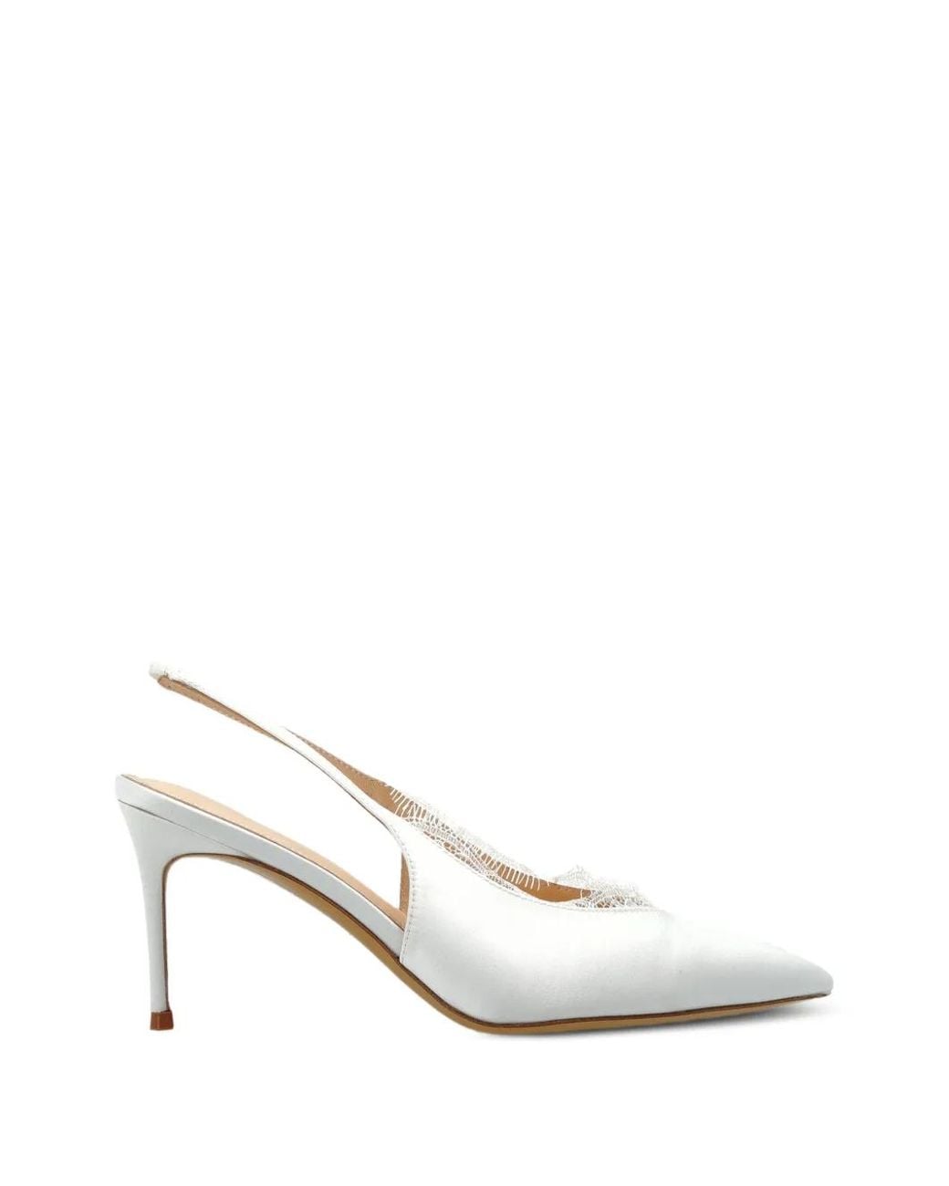 Black Suede Studio White Royale Heeled Pumps
