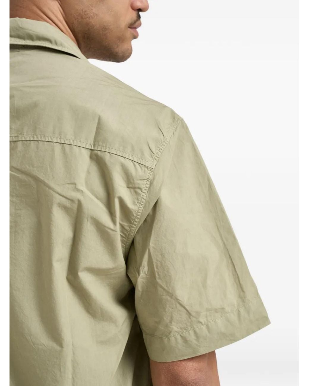 C P Company Natural Button Flap Pocket Shirt for men