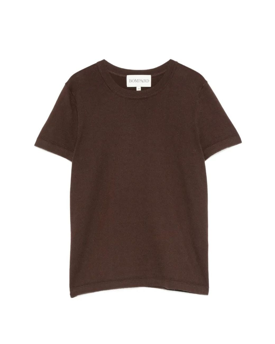 Bompard Brown Round-Neck Short-Sleeve T-Shirt