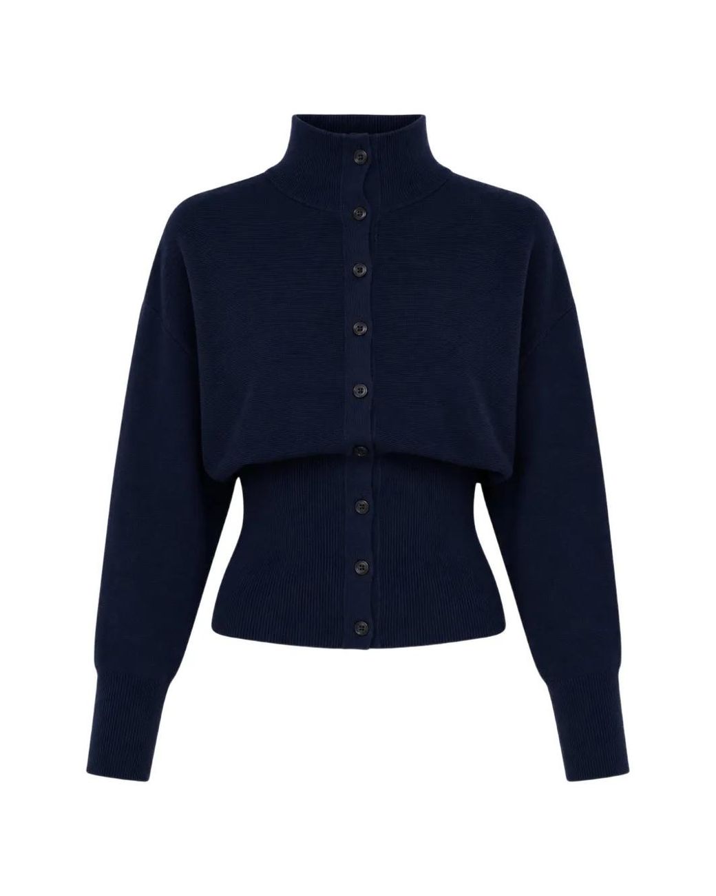 OPEN YY Blue Button-Up Cardigan